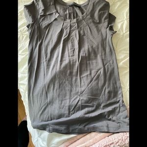 Grey shirt sleeve blouse